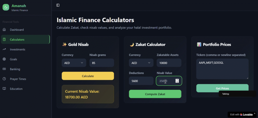 Ayesha alkhajeh - islamic Finance Dashboard